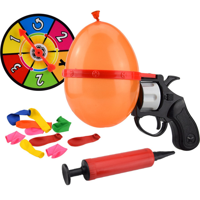 New] Russian Roulette Model Balloon Gun Lucky Roulette Game